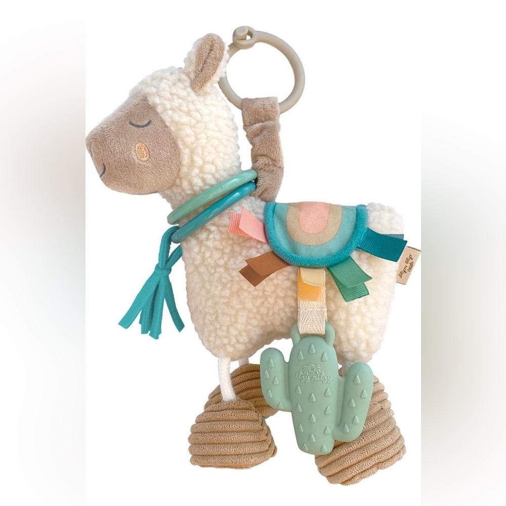 Itzy Ritzy Plush Llama Toy with Teether attached